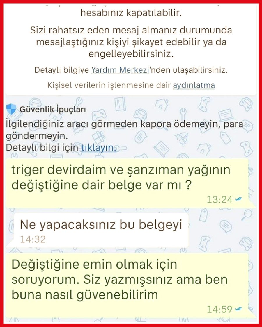 Araç sahibi, 845 bin TL'lik aracının bakım geçmişini