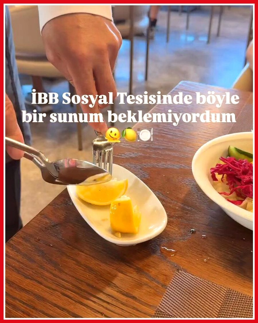 İBB sosyal tesisinde sunumu dikkat çeken salata siparişi