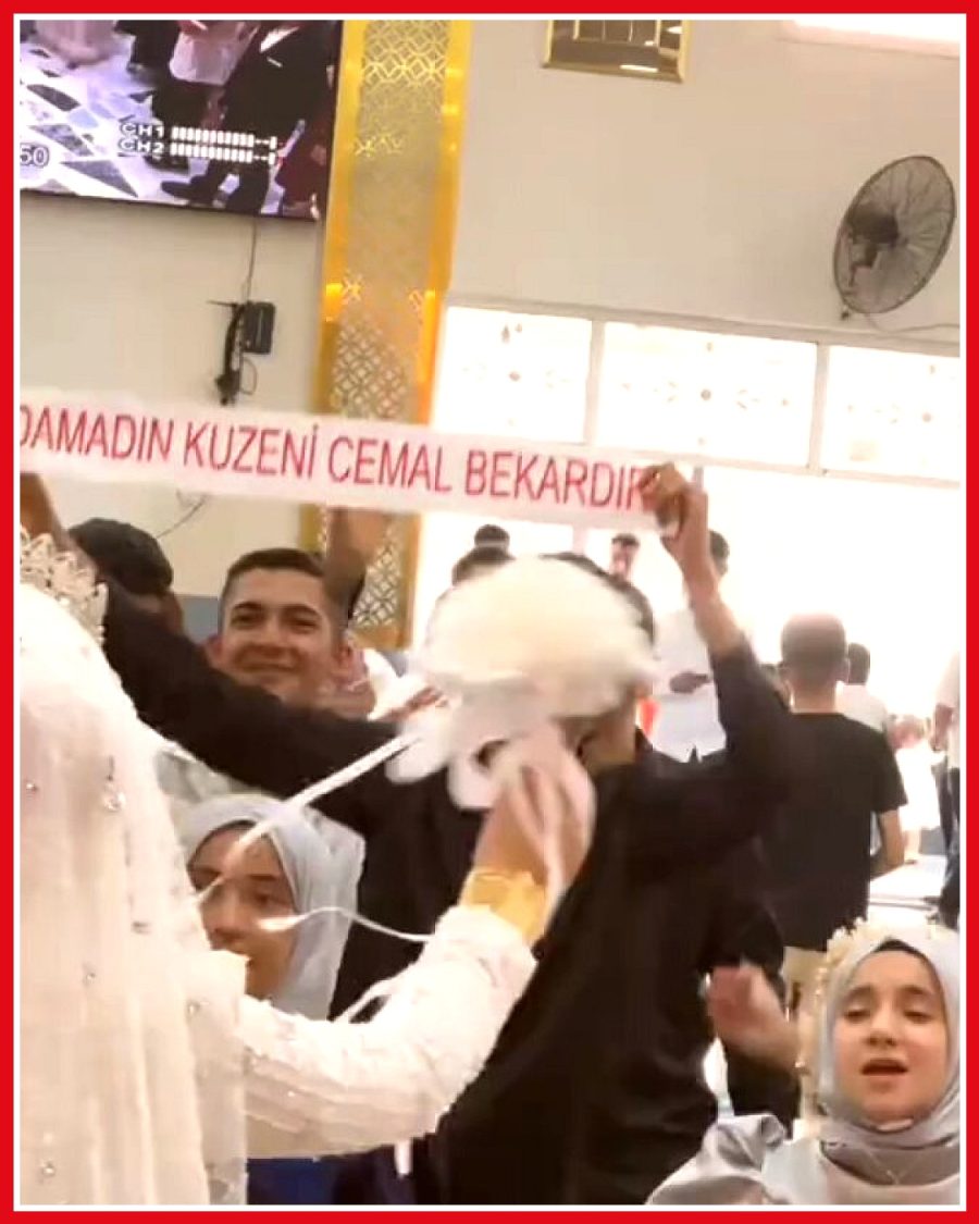 Düğünde "damadın kuzeni bekardır" pankartıyla eş arayan genç