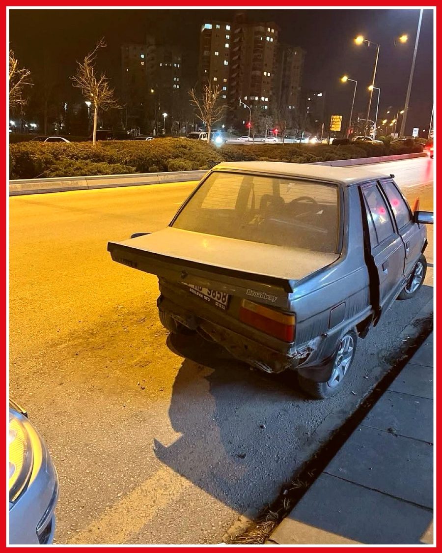 Manisa'da gece vardiyasına giden sürücünün otomobili arkadan çarpıldı