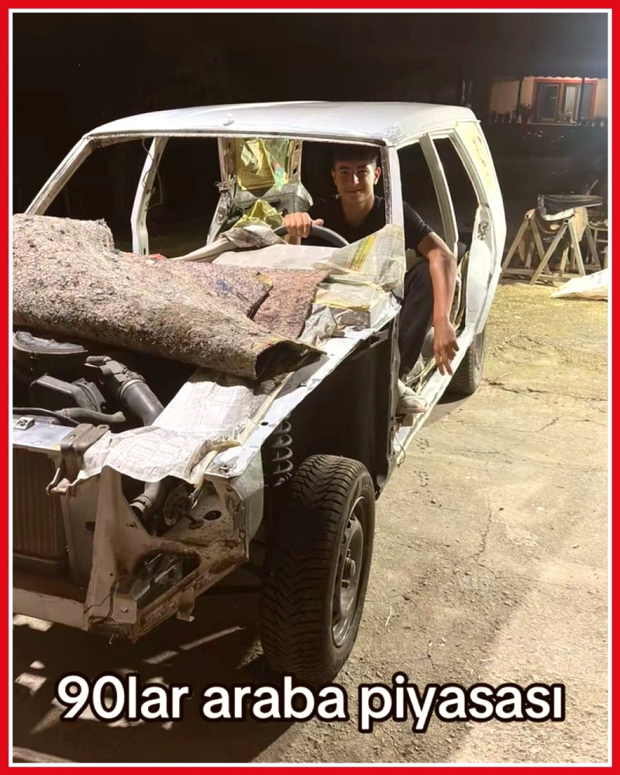 Genç, dedesinin Tofaş otomobiliyle nostal