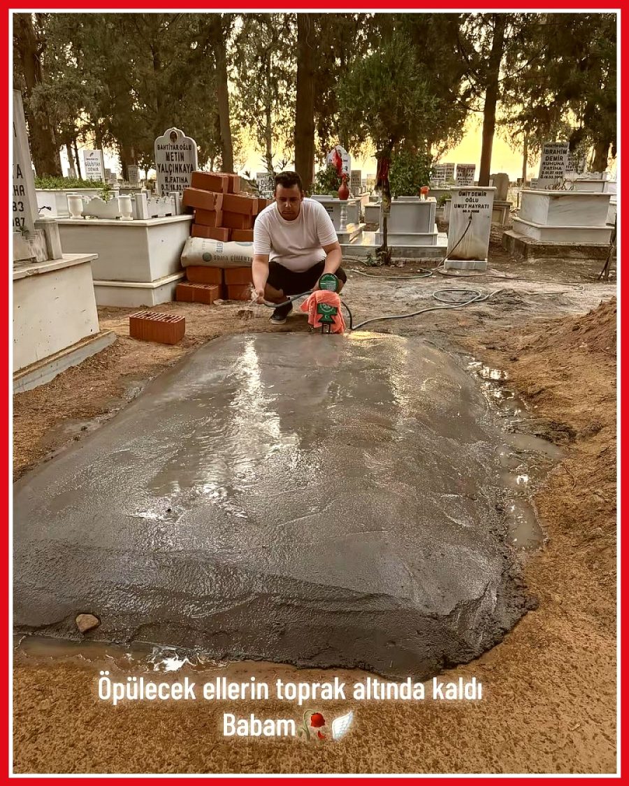 Aydınlı vatandaş babasının toprak altında kalan ellerini paylaştı