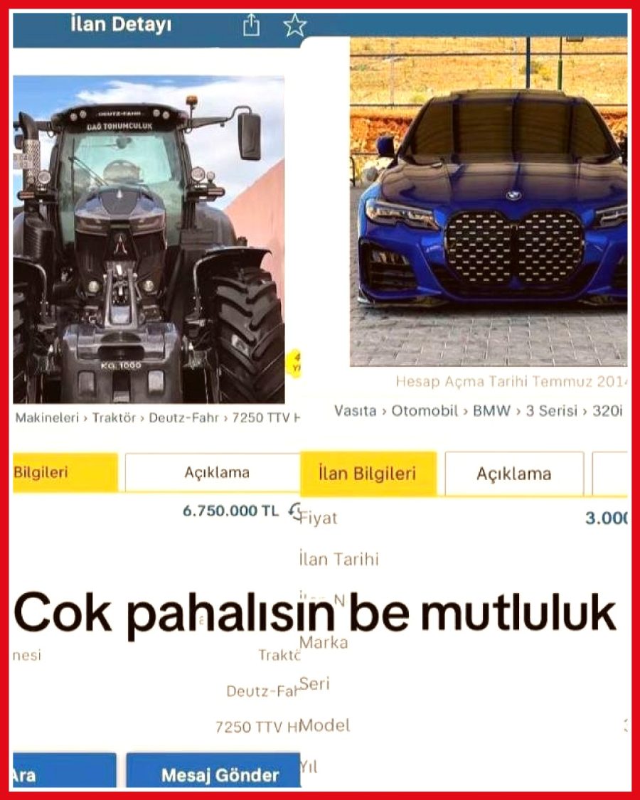 Hayalindeki traktör ve otomobile kavuşan çiftçi mutluluğu paylaştı