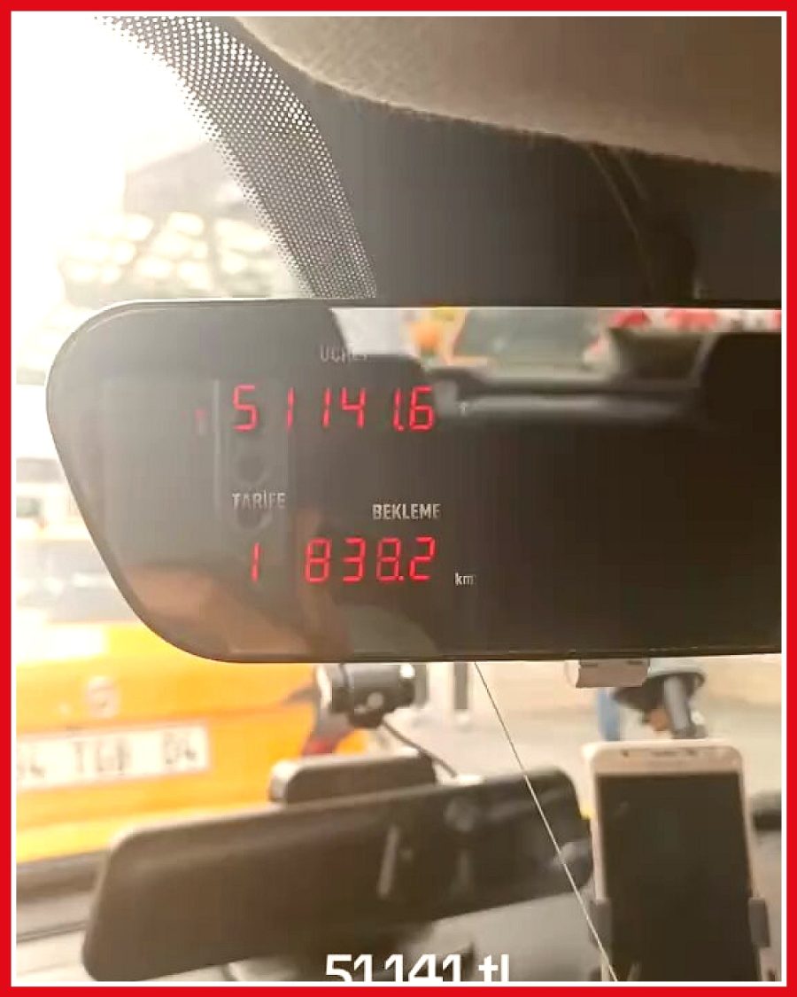 İstanbul-İzmir taksi yolculuğunda taksimetre 51 bin 141 TL