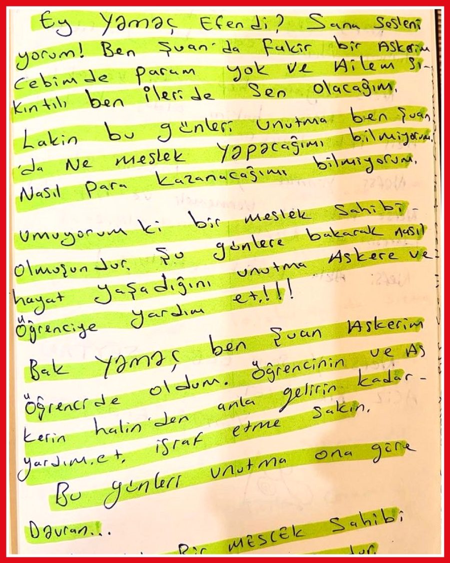 Geçmişten geleceğe mektup yazan bir vatandaşın hikayesi