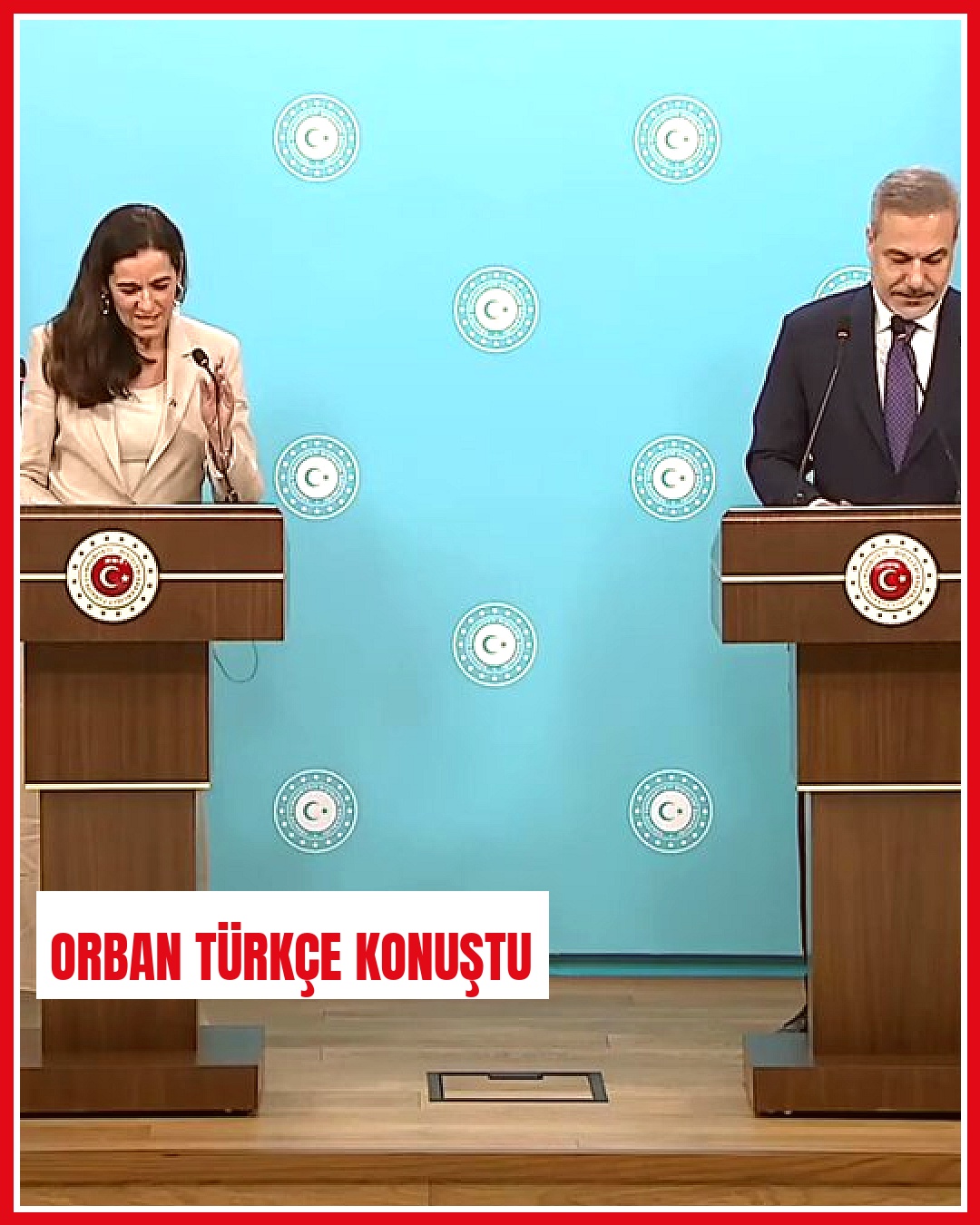 Macaristan Dışişleri Bakanı Orban, Hakan Fidan ile basın