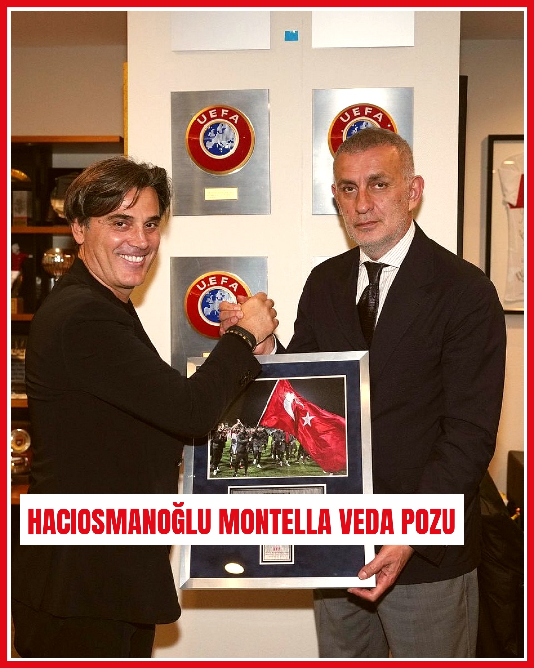 Hacıosmanoğlu ile Montella veda pozunda buluştu