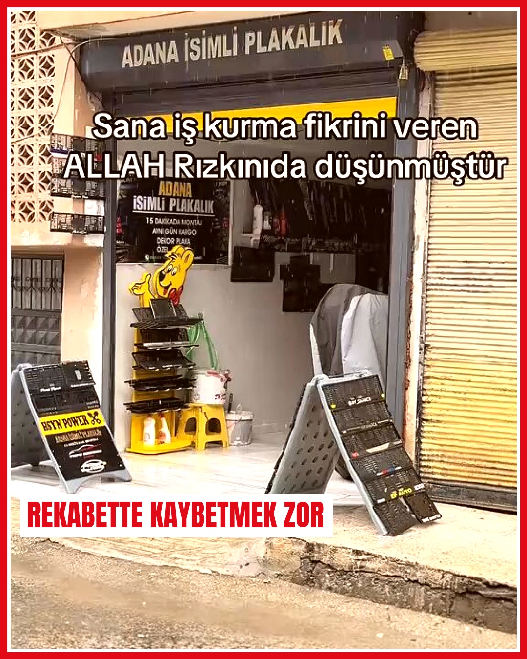 Adana'da plakalık dükkanına yapılan eleştiriler gündem oldu