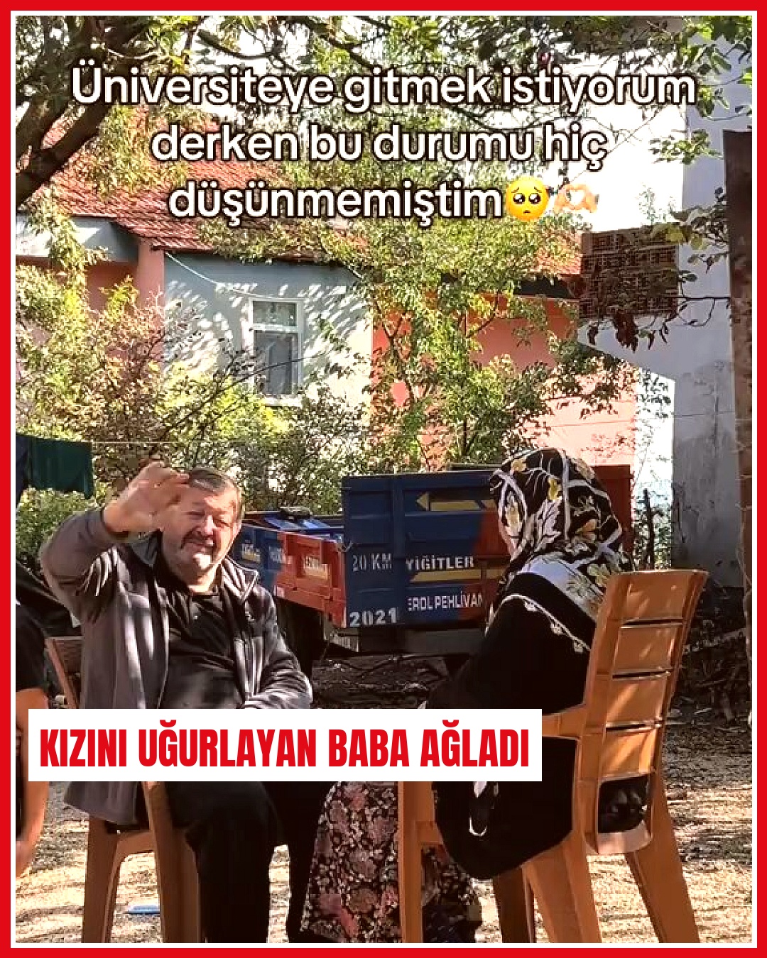 Üniversiteye gönderdiği kızına veda eden baba gözyaşlarına hakim