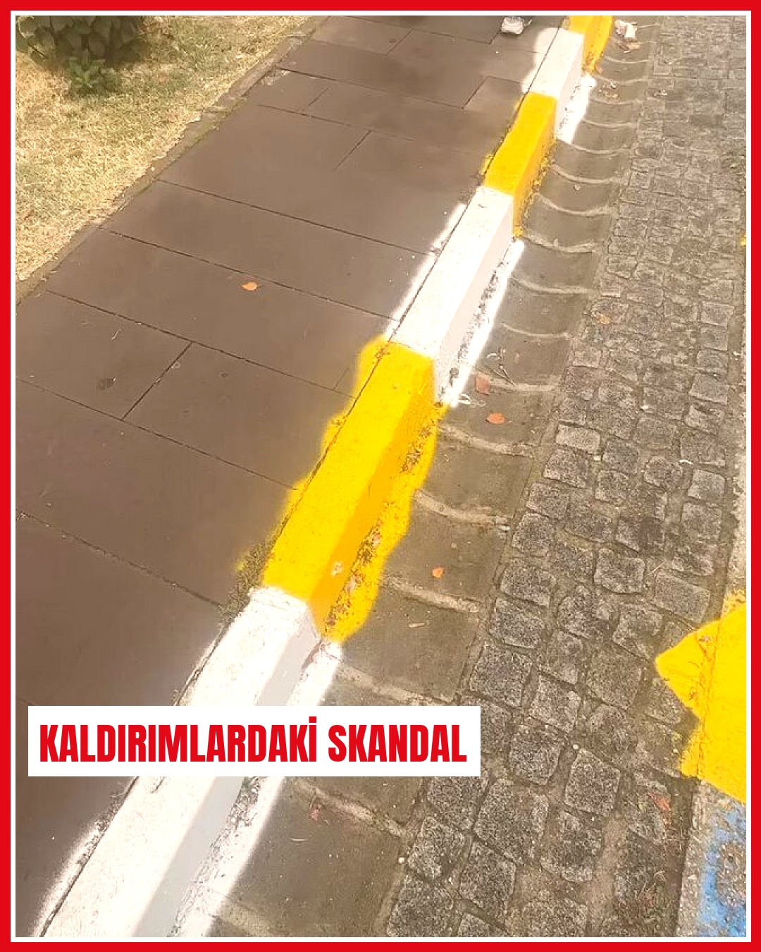 Edirne Devlet Hastanesi kaldırımlarına vatandaş tepkisi geldi