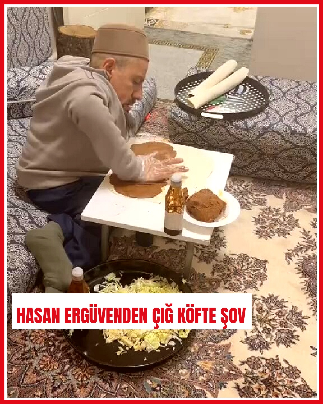 Hasan Ergüven öğrencilerine çiğ köfte yaparken görüntülendi