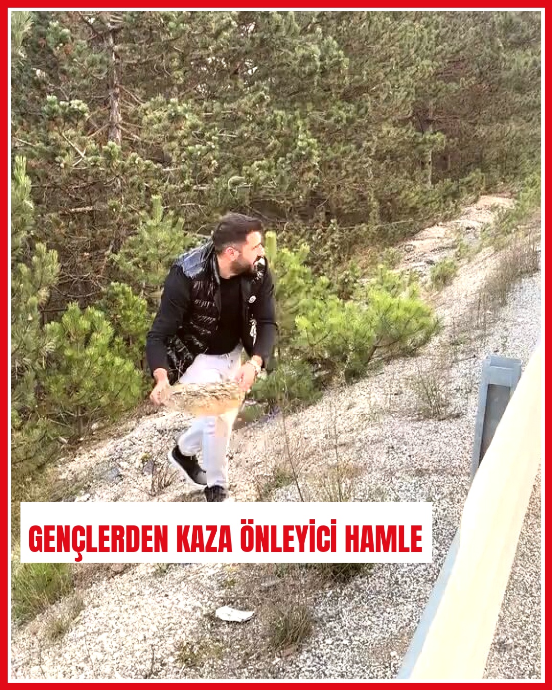Gençlerin dikkat çekici hareketi kazaları önlemeye yönelik önemli