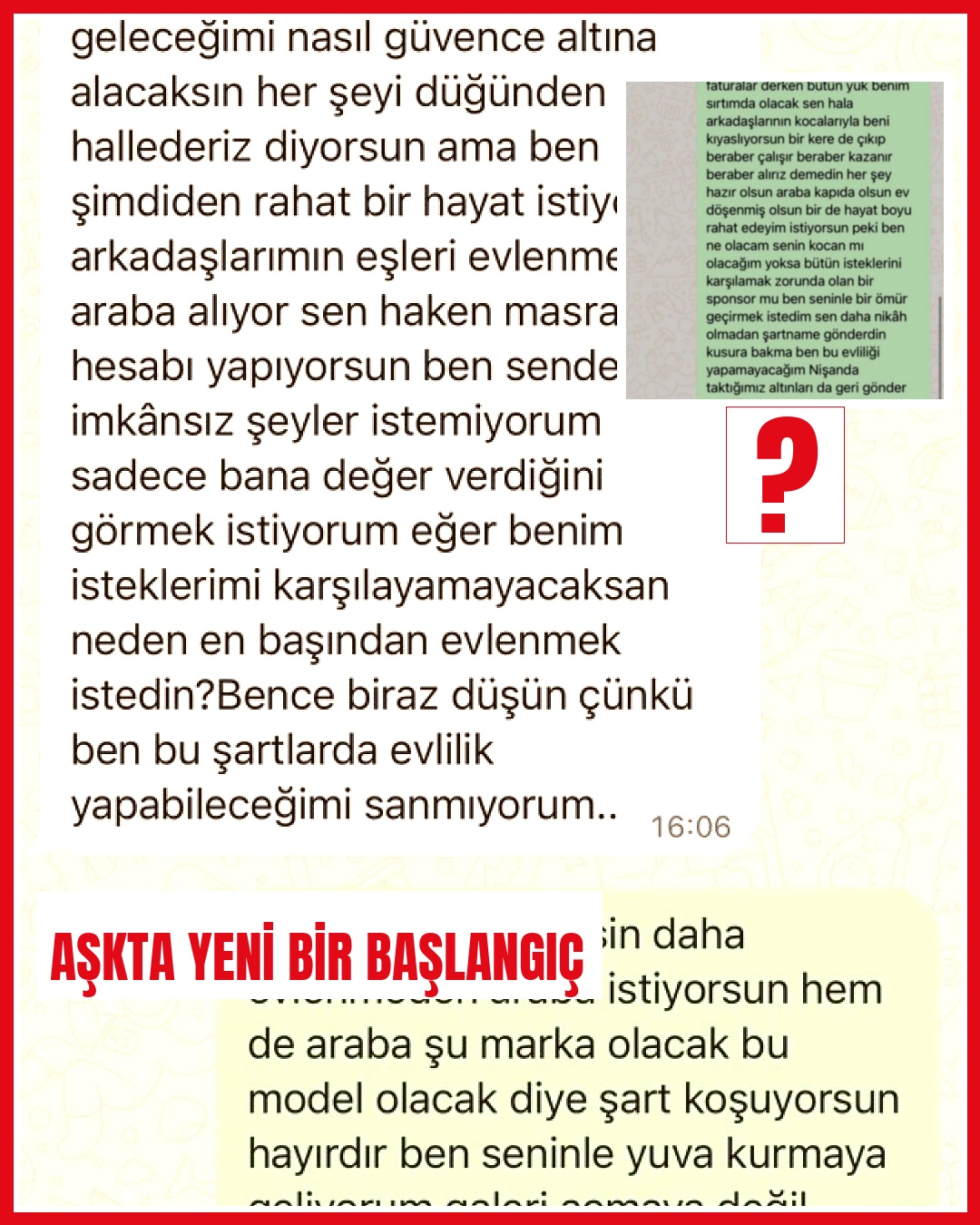 Evlenmek için ilk adımı atan çiftin yakın tarihli
