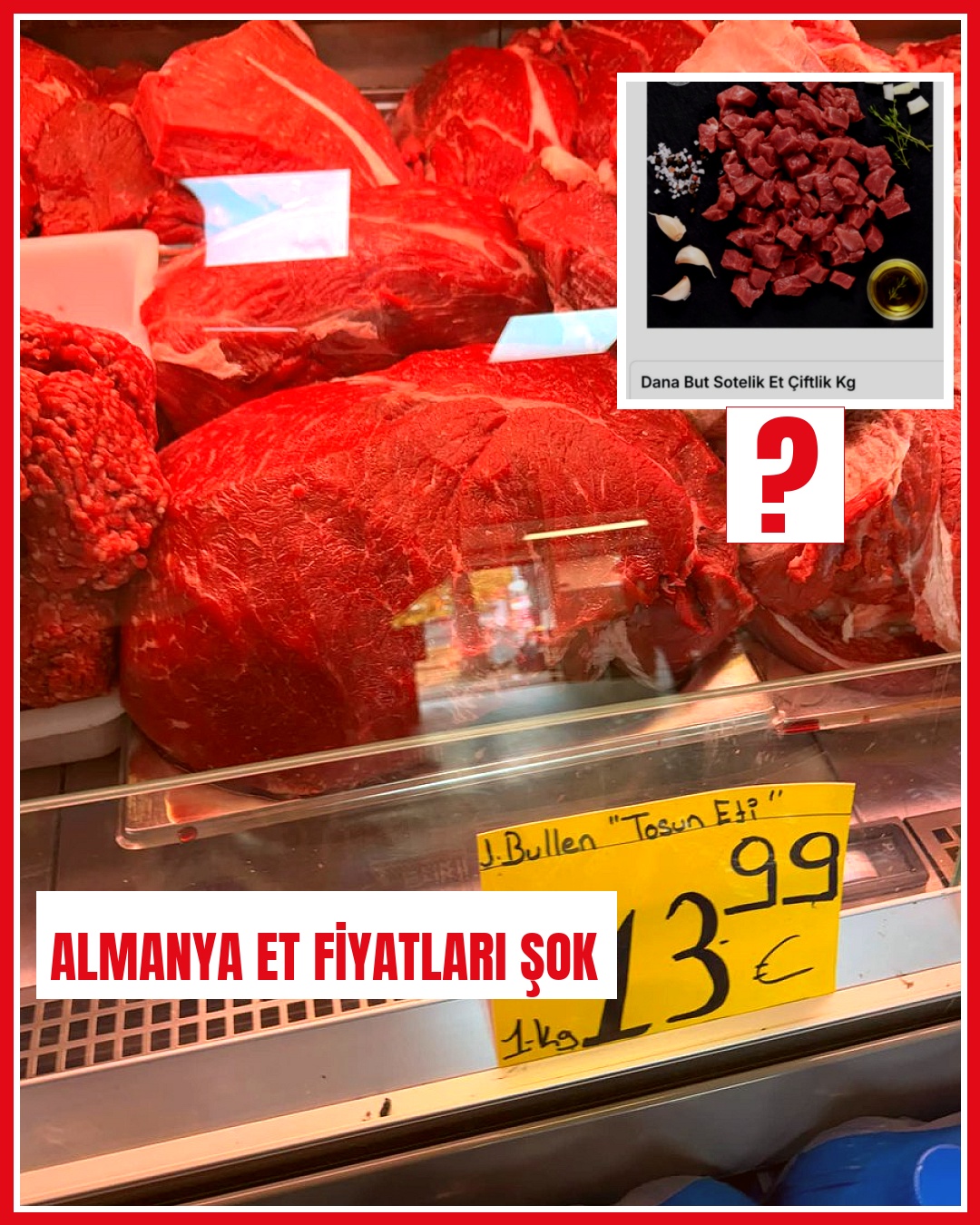 Almanya'da asgari ücretle 150 kg et alınabiliyor, Türkiye'de
