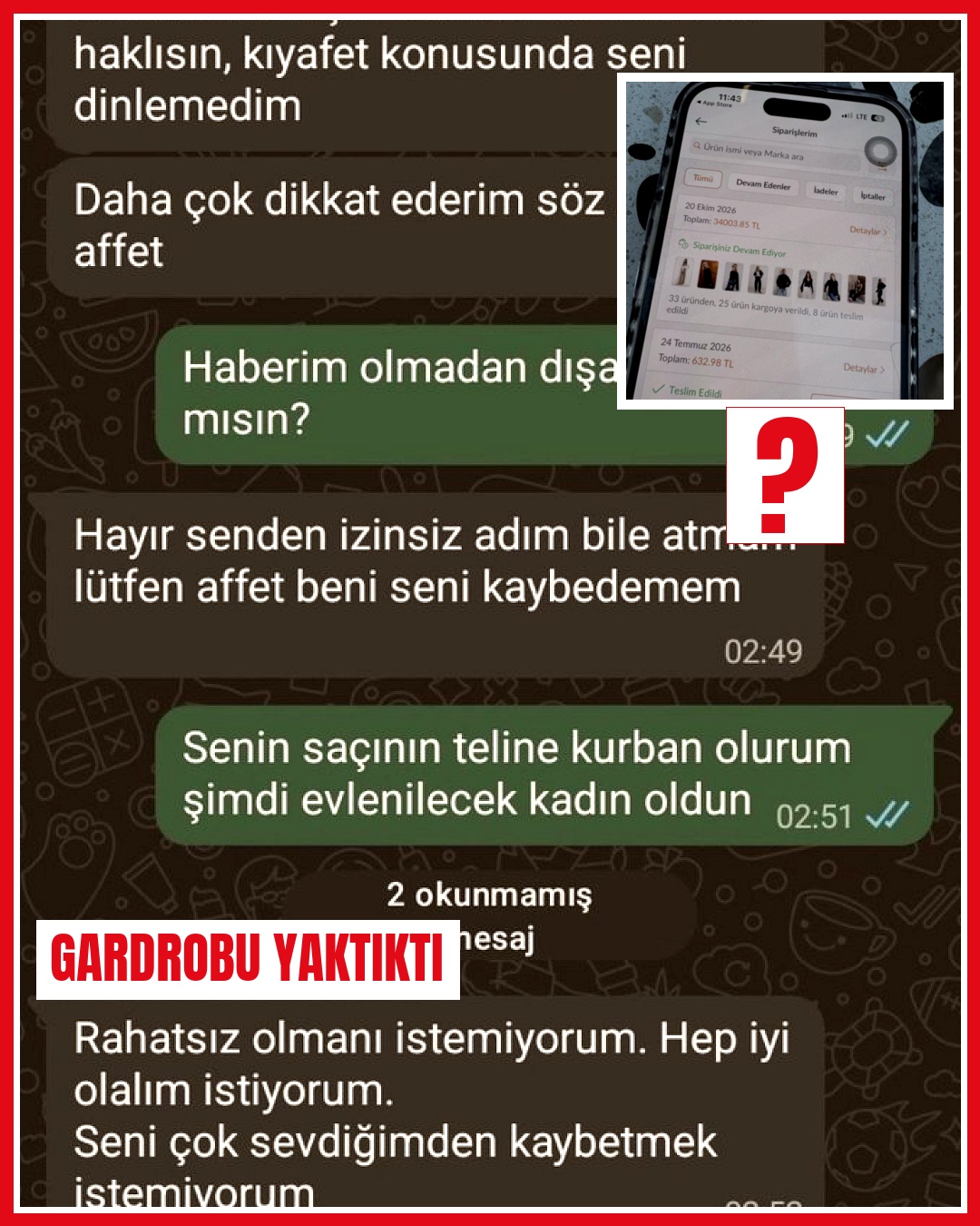 Sevgilisinin kıyafetlerini attıran adam yeni giysiler aldı